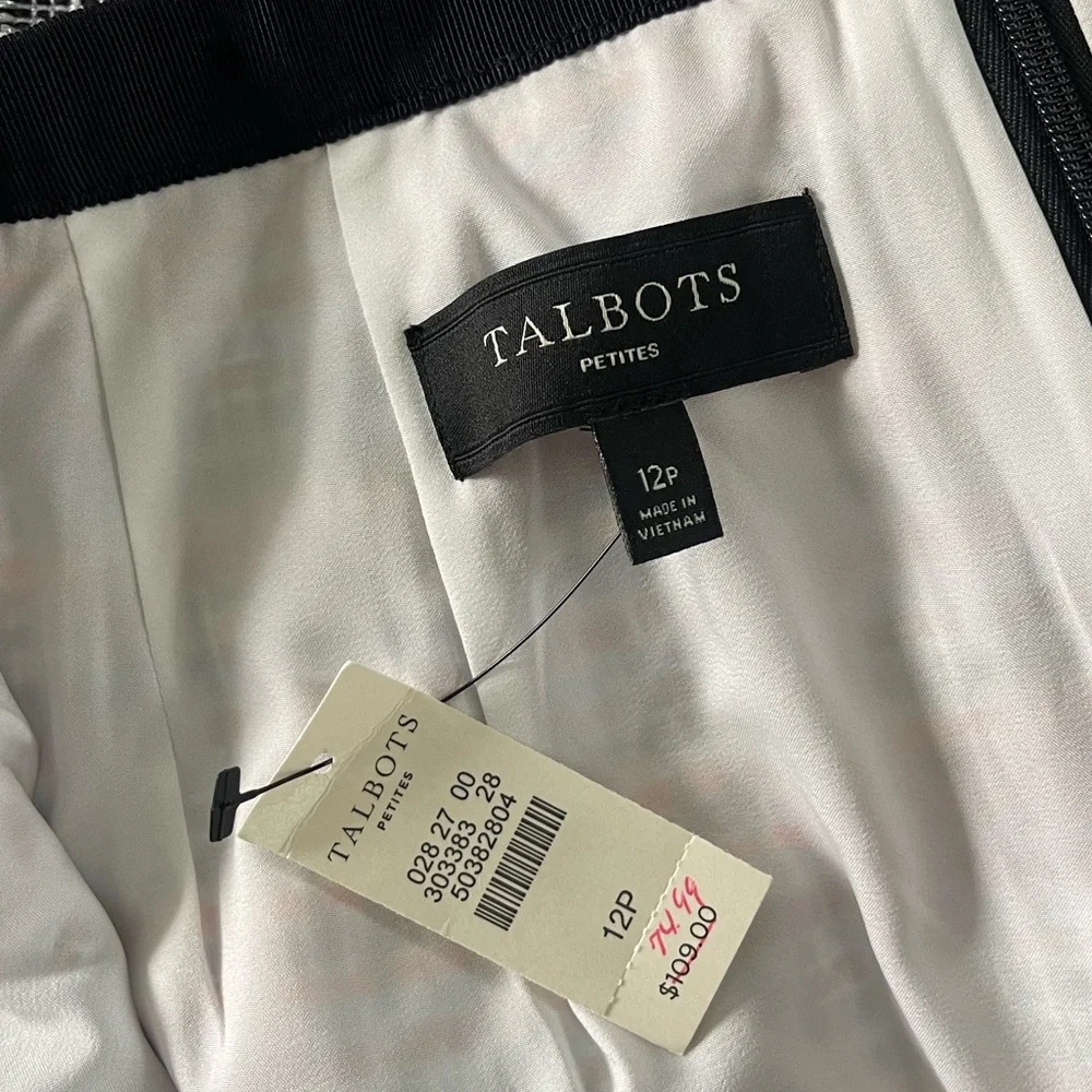 Talbots Multicolor Textured Metallic Thread Pencil Skirt